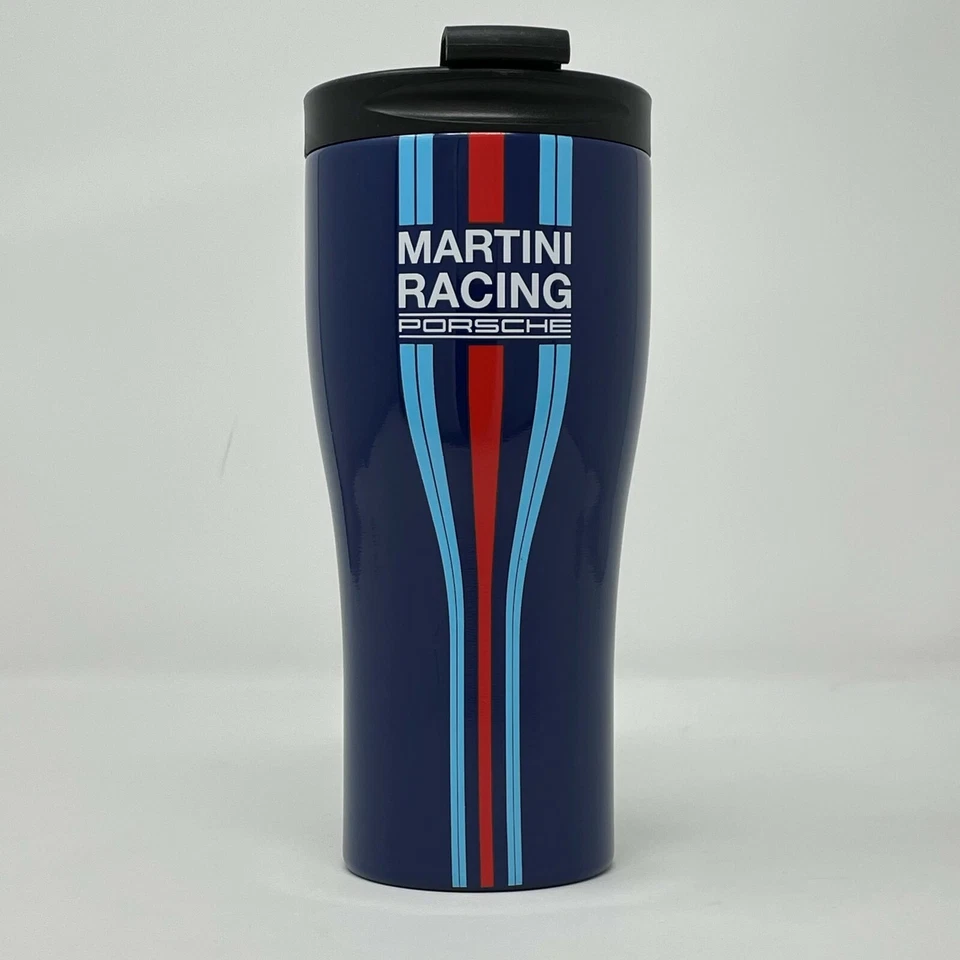 Original Porsche Thermobecher Edelstahl blau - "MARTINI RACING®", Coffee to go - Bild 4 von 4