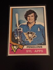Syl Apps 1974-75 Topps Hockey NM-MT Penguins 13
