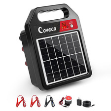 20Miles Solar Powered Electric Fence Charger,0.33J Solar Electric Fence