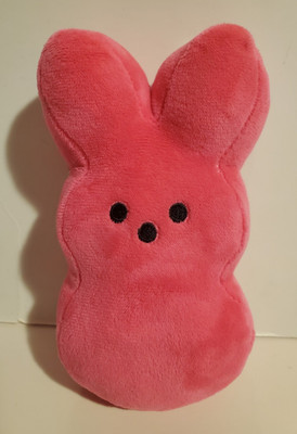 MARSHMALLOW PEEPS EASTER CANDY PLUSH BRIGHT PINK BUNNY RABBIT JUST BORN 6'' TALL