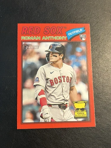 2026 Topps Heritage RED BORDER SSP Roman Anthony Rookie Card RC