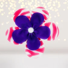 Ribbon Hair Flowers, Hair Flower Clips for Girls