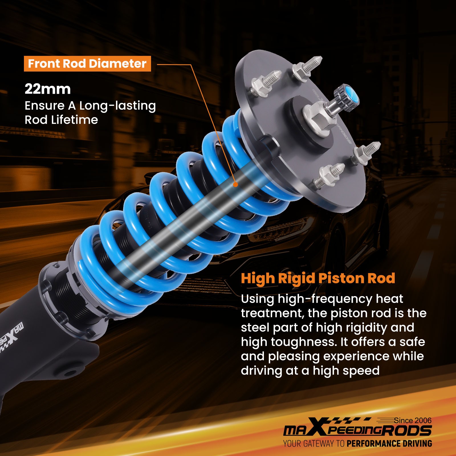 MaXpeedingrods T6 Coilovers 24 Level Damper Suspension Kit For Ford Flex 09-12