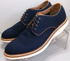205369 MS50 UPTON MEN SHOE SIZE 10 M NAVY KNIT LACE UP BY JOHNSTON & MURPHY