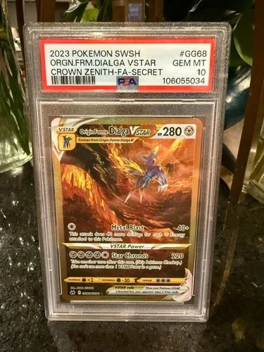 2023 Pokémon Origin Forme Dialga VSTAR GG68 Crown Zenith Secret Rare PSA 10