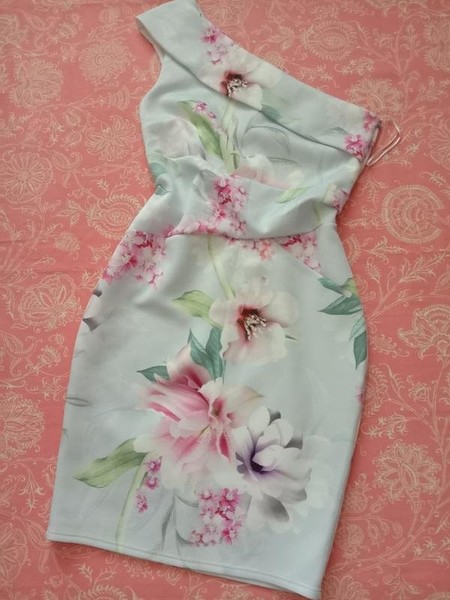 Women Lipsy Dress Pink Knit M