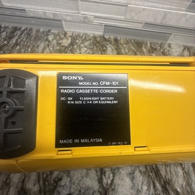 Sony Sports Cfm-101 Water Resistant Am/fm Radio Cassette Player
