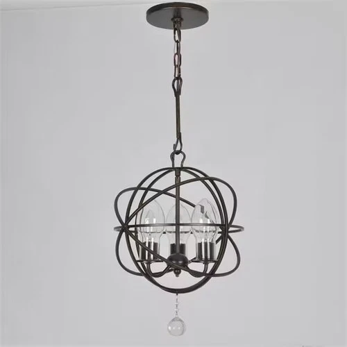 Crystorama Solaris 3-Light 17" Outdoor Hanging Light in English Bronze with - Picture 2 of 5