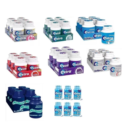 Wrigley's Extra Chewing Gum Bottle 6 Tubs X 46Pcs  - Long Expiry Pick you Fav.