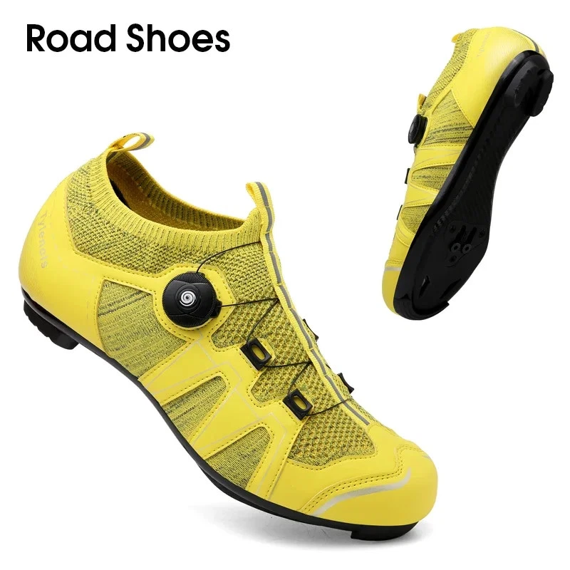 Hombres Zapatos de Ciclismo de Carretera Transpirables Mujeres Zapatos de Bicicleta Tenis de Carreras Calzado Foto 4 de 4