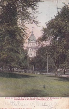State Capitol Springfield Illinois IL UDB 1907 Postcard E14