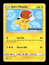 ASH'S PIKACHU SM113 2016 SM PROMOS POKEMON on eBay