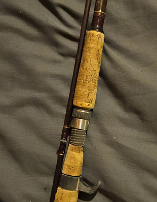 old g loomis Casting Rod 2-Piece Brown Full Cork Handle Fixed Reel Seat Used