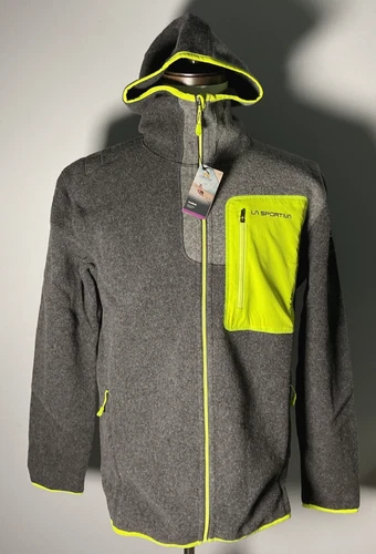 La Sportiva Agon Hoody Men's Size M Carbon/Lime Punch Jacket NWT - product listing photo