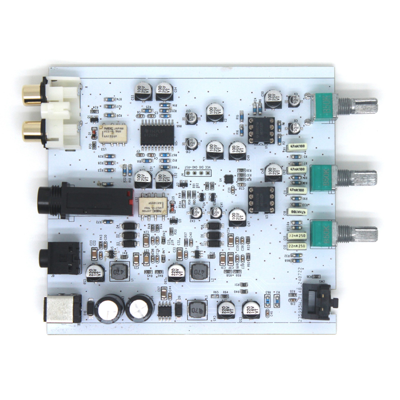 Desktop Headphone Amplifier One-key High-Low Gain Switching Treble Bass TVBE