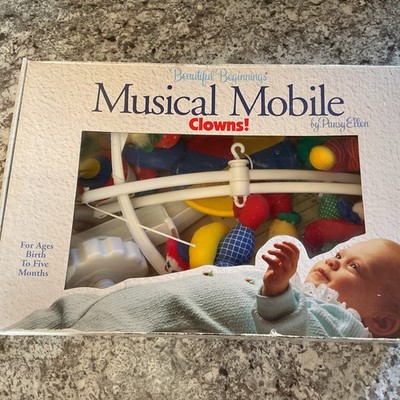 Beautiful Beginnings Musical Mobile   Clowns! 