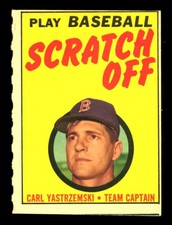 1970 TOPPS PLAY BASEBALL SCRATCH OFF Carl Yastrzemski EX-NM UNSCRATCHED Red Sox