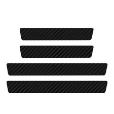 4PCS Car Door Sill Protector, Carbon Fiber Anti-Scratch Car Door Edge Guards ...