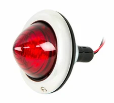 Custom Baby Bullet Tail Light - Stop/Turn/Tail - Red/Red  - Hot Rat Street Rod T