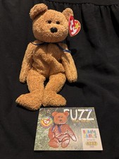Ty Beanie Baby Fuzz The Bear Excellent Condition With Tags