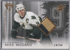 Mike Modano 2003-04 Pacific Private Stock Titanium Game Worn Jersey #/50