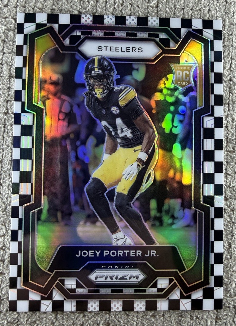 Joey Porter Jr. Panini Prizm #386 Black & White Checker