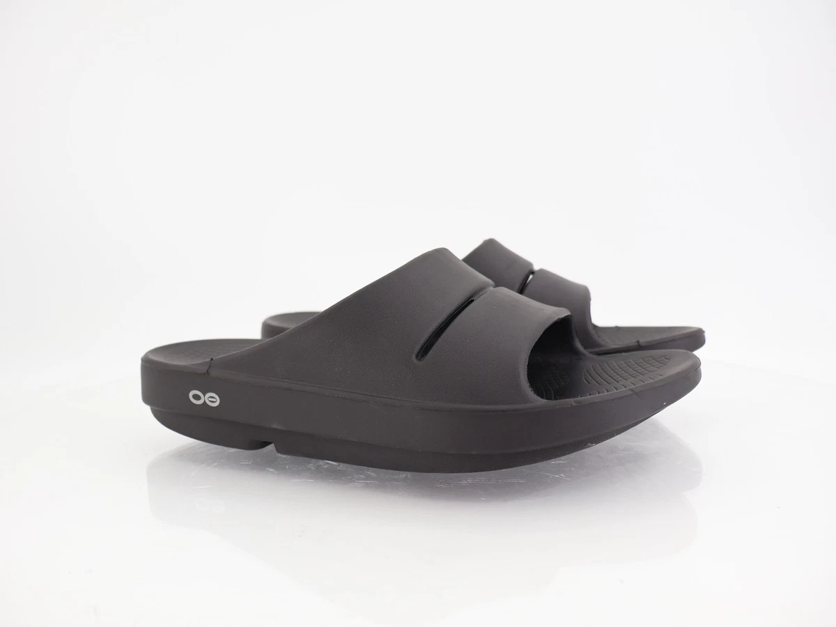 Oofos Men\'s OOahh Sandal Size 8 Recovery Sport Slide Stress Relief Black NEW Oofos OOahh Sport Slide Sandal Black Water Camo | Laurie main image 2