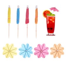 100 Pcs Mini Drink Umbrellas Cocktail,Cocktail Picks Toothpicks 3.9 Inch