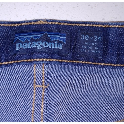 Patagonia Blue Jeans Mens Performance 30x34 Organic Cotton - Picture 3 of 10