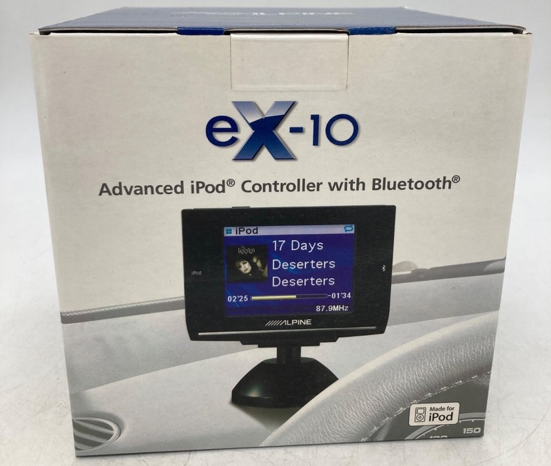 Alpine EX-10 Advanced iPod Controller With Bluetooth Display And Car Dash Mount