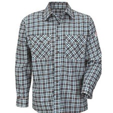 Bulwark Plaid Long Sleeve Shirt FR Flame-Resistant CAT2 2112 Men's Medium Blue