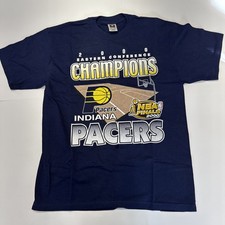 Vintage 2000 NBA Finals Eastern Conference Indiana Pacers T-Shirt Cotton Park LG