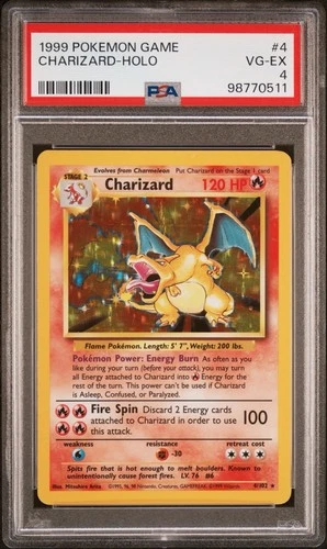 PSA 4 Charizard 4/102 Base Set Holo Slab