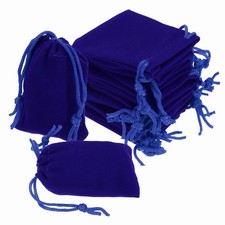 20pcs Velvet Bags with Drawstrings 2 x 2.8 Inch for Jewelry Packaging Dark Blue