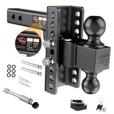 Adjustable Trailer Hitch -Drop Hitch Fits 2-Inch Receiver -6" Drop/Rise Black