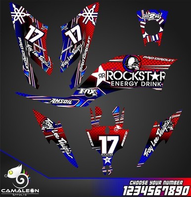 Yamaha Raptor 250R  250 125 graphics stickers decals kit atv