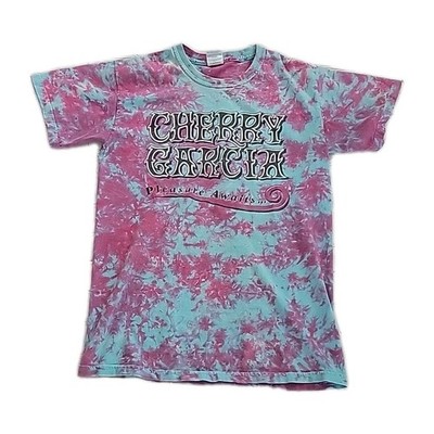 Ben & Jerry's Size Small Cherry Garcia T Shirt Pink Blue Tie Dye 90s Vintage  