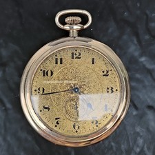 Elgin 1914 Gr 410 0s 15j Pocket Watch 10K Gold Filled GF Oversized Runs Vtg