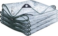 GartenmöBel Abdeckplane Transparent Pvc Wasserdicht Faltbar 1Mx1,5M Outdoor