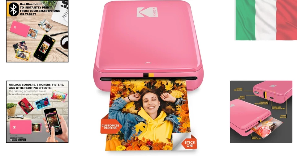 KODAK Step Stampante fotografica istantanea per smartphone - Mini portatile w... - Immagine 2 di 4