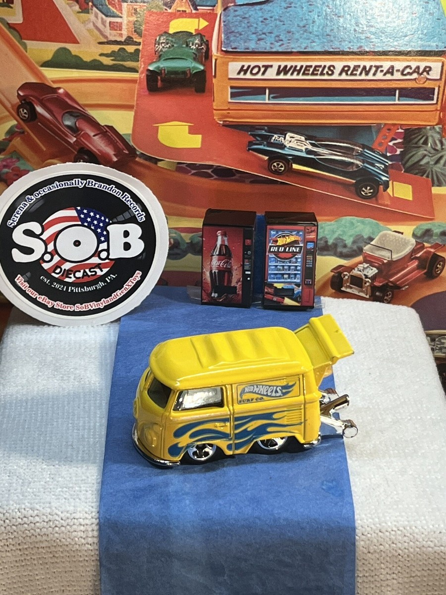 Hot Wheels　CHICAGO ワーゲン Hot Wheels Surf Co Volkswagen VW Custom Drag Van Yellow Diecast