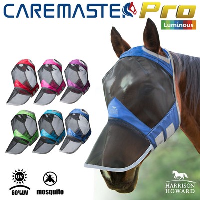 L; Full Size Harrison Howard CareMaster Pro Luminous Fly Mask Full Face Pasture Green