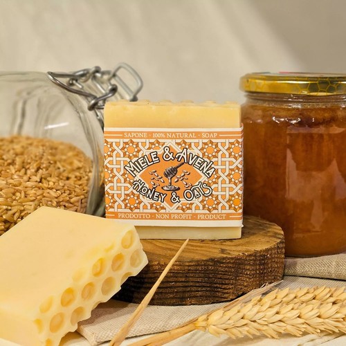 Associazione Syriana Natural honey and Oatmilk soap, 100g - Picture 3 of 4