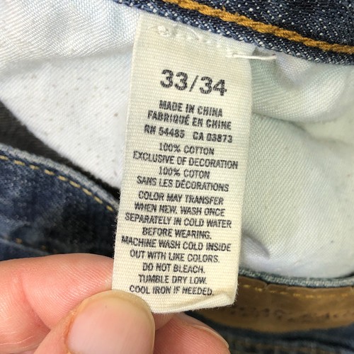 American Eagle Jeans Mens 33x32 Blue Relaxed Fit Dark Wash 100% Cotton Preppy - Picture 10 of 21