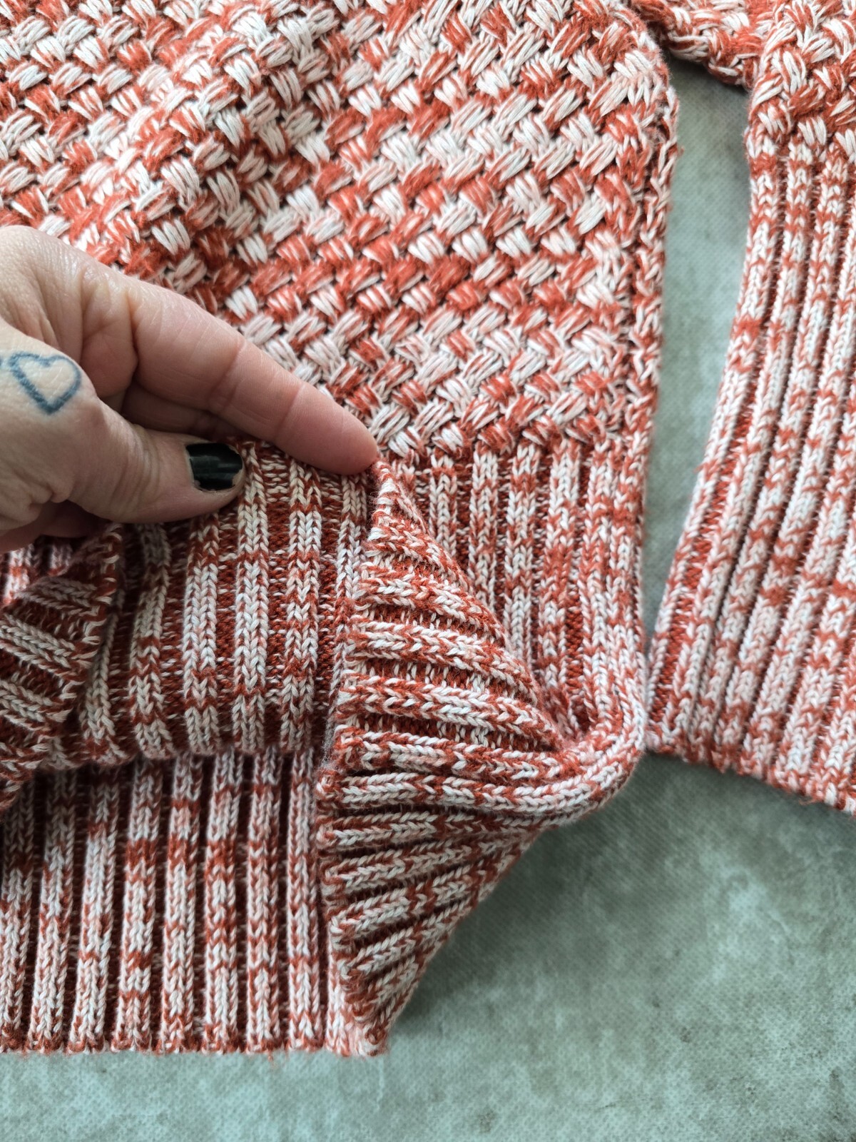 Universal Thread | Boho brick red white chunky ca… - image 4