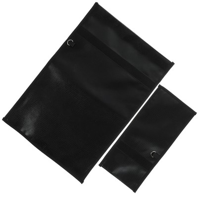 2 Pcs Fireproof File Bag Faraday Pouch for Phone Bags Cash and Documents