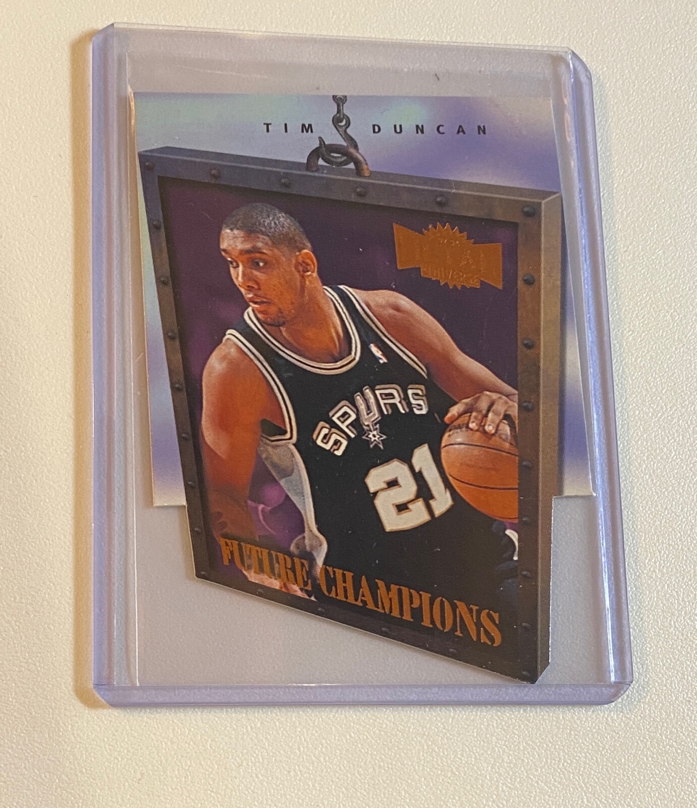 1997-98 Metal Universe Championship Future Champions #1 Tim Duncan Die Cut #P177