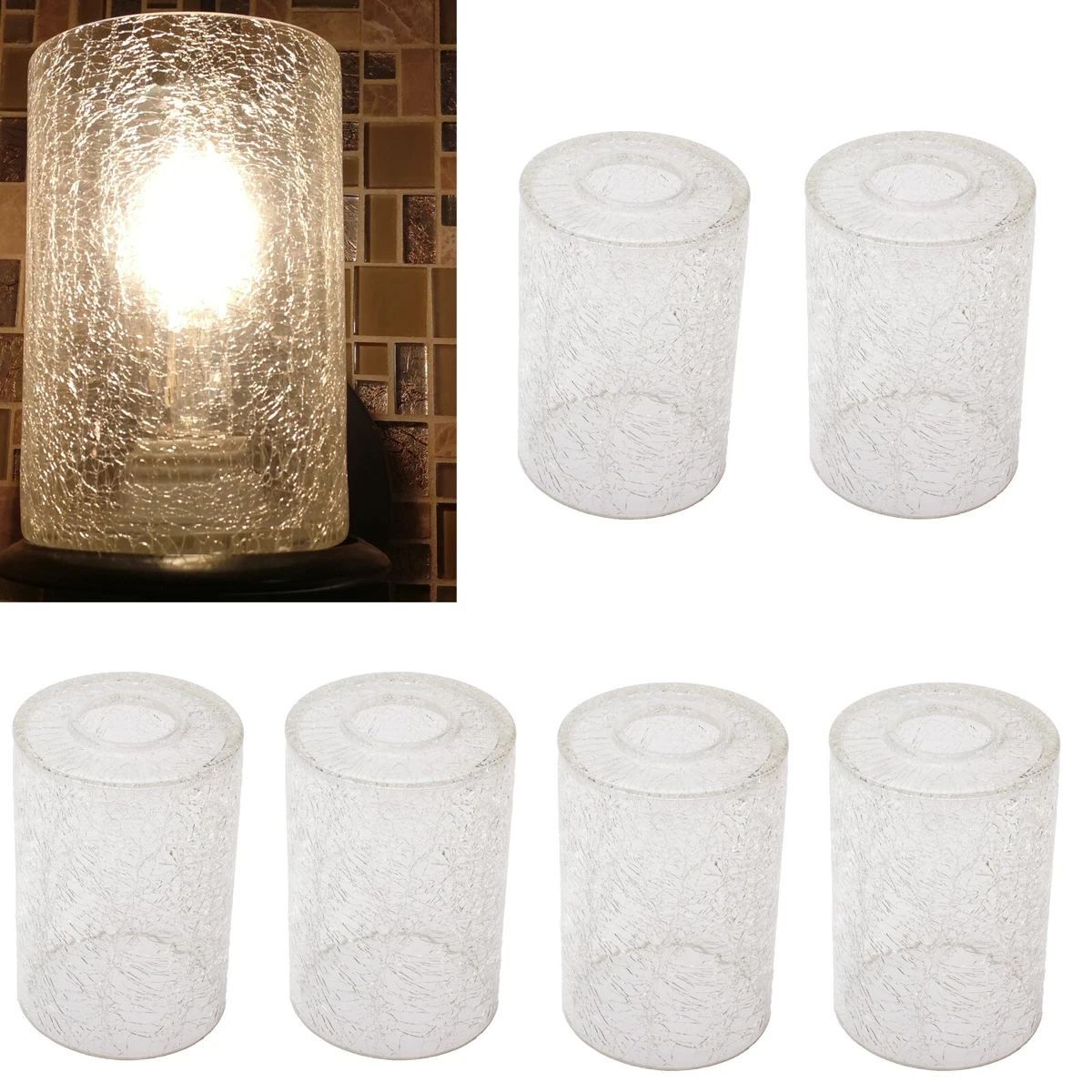 Crackle glass on sale ceiling shade