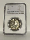 1917 Walking Liberty Silver Half Dollar NGC MS64 GEM TONER