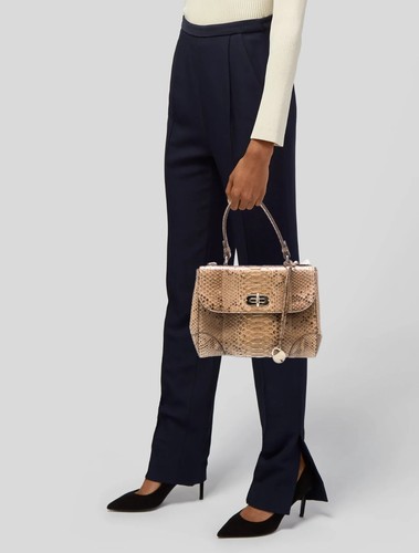 Ralph Lauren Collection Tiffin Genuine Python Leather Satchel Handbag ...